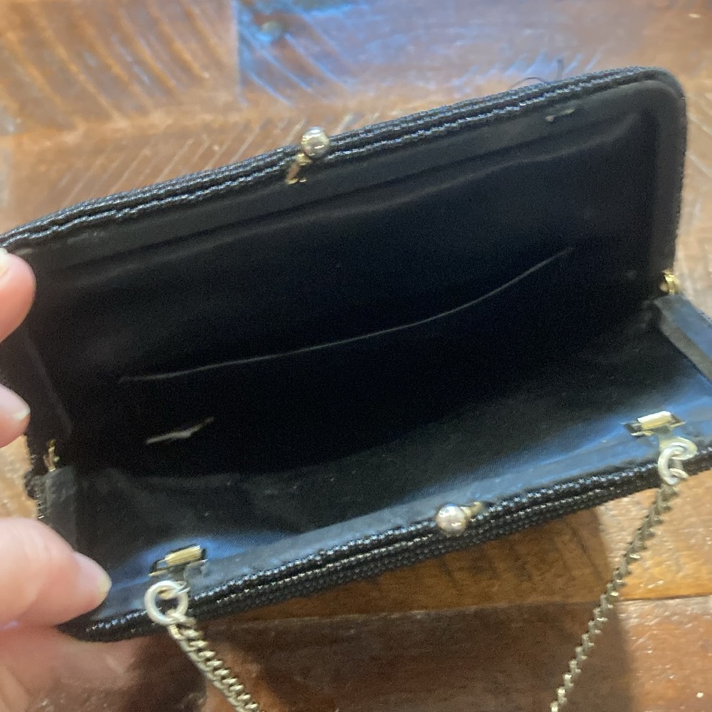 vintage Walborg black beaded evening bag - Picture 5 of 9
